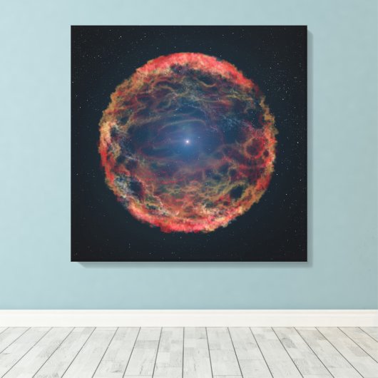 Een impressie van de kunstenaar van de supernova 1 canvas afdruk (Insitu (Houten vloer))