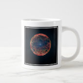 Een impressie van de kunstenaar van de supernova 1 grote koffiekop (Rechts)