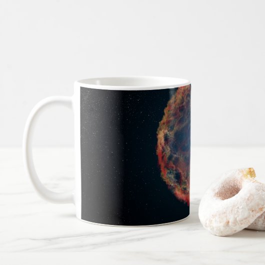 Een impressie van de kunstenaar van de supernova 1 koffiemok (Met donut)