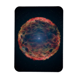 Een impressie van de kunstenaar van de supernova 1 magneet