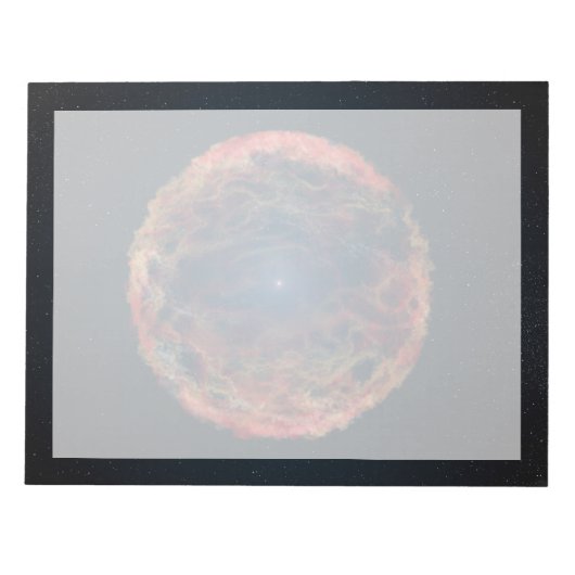 Een impressie van de kunstenaar van de supernova 1 notitieblok (Voorkant)