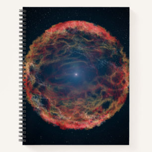 Een impressie van de kunstenaar van de supernova 1 notitieboek