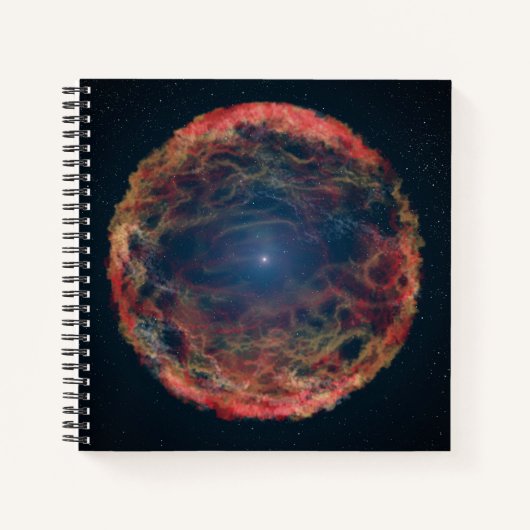 Een impressie van de kunstenaar van de supernova 1 notitieboek (Voorkant)