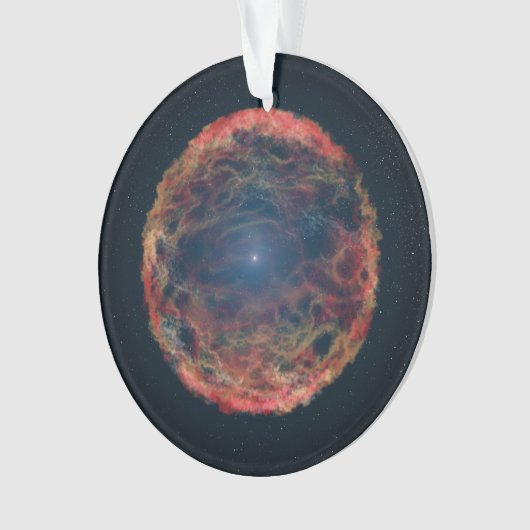 Een impressie van de kunstenaar van de supernova 1 ornament (voorkant)