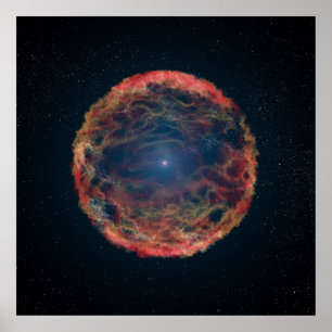 Een impressie van de kunstenaar van de supernova 1 poster