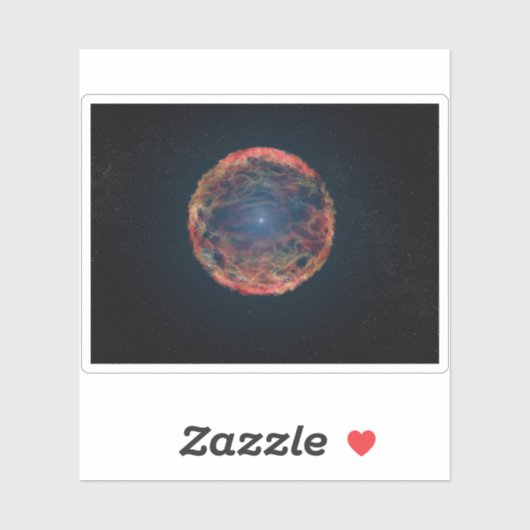 Een impressie van de kunstenaar van de supernova 1 sticker (Vel)