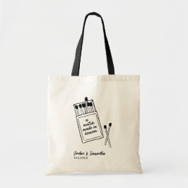 Een in de hemel gemaakt huwelijk Zwarte huwelijkso Tote Bag