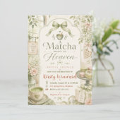 Een in de hemel gemaakte Matcha Bruidsdouche Kaart (Staand voorkant)