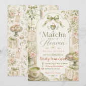 Een in de hemel gemaakte Matcha Bruidsdouche Kaart (Voorkant / Achterkant)