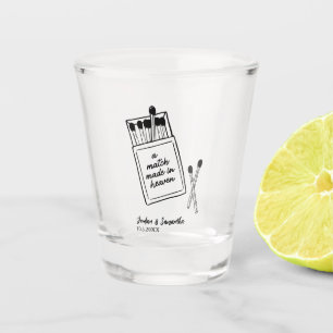Een in de hemel gesloten huwelijk, leuk huwelijksg shot glas