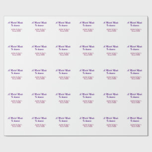 Een in de hemel gesloten huwelijk paars mauve sind cadeaupapier