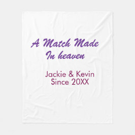 Een in de hemel gesloten paars mauve huwelijk sind fleece deken