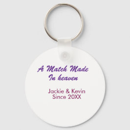 Een in de hemel gesloten paars mauve huwelijk sind sleutelhanger