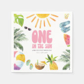 Een in de Sun Girl 1e Verjaardagsfeest Servet (Voorkant)