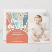 Een in de zon 1e verjaardag gedempte regenboog fot kaart (Voorkant)