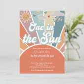 Een in de zon 1e verjaardag gedempte regenboog kaart (Staand voorkant)