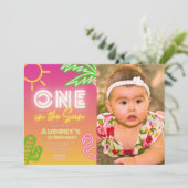 Een in de zon - 1e verjaardag kaart (Staand voorkant)