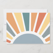 Een in de zon 1e verjaardag regenboog partij foto kaart (Achterkant)