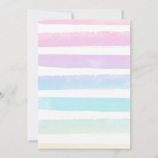 Een in de zon 1e verjaardag zwembad feest kaart (Achterkant)