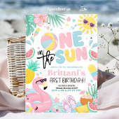 Eén In De Zon 1e Verjaardagsfeestje Kaart