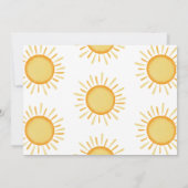 Een in de zon blauwe zomer eerste verjaardag kaart (Achterkant)