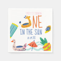 Eén in de zon eerste verjaardagsfeestje zwembad te