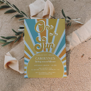 Een in de zon gedempte regenboog 1e verjaardag kaart