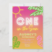 Een in de zon - Meisje 1e verjaardag Kaart (Voorkant)