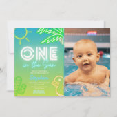 Een in de zon - Poolfeest Kaart (Voorkant)