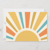 Eén in de zon Retro Boho Hippie Eerste Verjaardag Kaart (Achterkant)