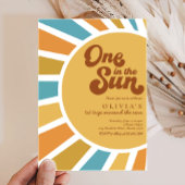 Eén in de zon | Retro Boho Sunshine 1e Verjaardag Kaart