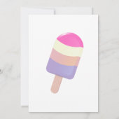 Een in de zon roze meisje strand 1 ste verjaardags kaart (Achterkant)