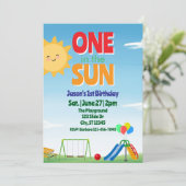 Eén in de Zon, Speeltuin 1e Verjaardag Kaart (Staand voorkant)