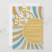 Een in de zon Sunshine Retro 1e verjaardag Kaart (Voorkant)