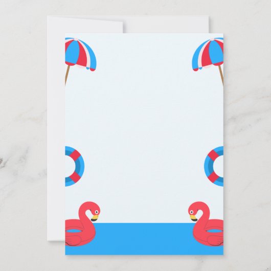 Een in de zon tropisch strand meisje 1e verjaardag kaart (Achterkant)