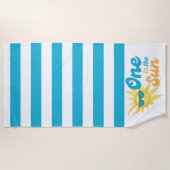 ☀️Eén in de Zon Tropisch Turquoise Strandlaken (Voorkant)