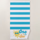 ☀️Eén in de Zon Tropisch Turquoise Strandlaken (Voorkant)