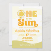 Een in de zon zomer hippie retro eerste verjaardag kaart (Voorkant)