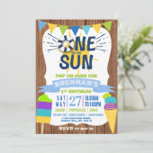 Eén in de zon Zomer Vibes 1e verjaardag Kaart (Staand voorkant)