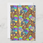 Eén in de zon Zomer Vibes 1e verjaardag Kaart (Achterkant)