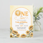 Een in de zon Zomerzon Eerste Verjaardag Kaart (Staand voorkant)