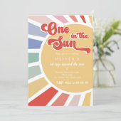 Een in de zon zonneschijn regenboog 1e verjaardag kaart (Staand voorkant)