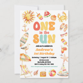 Een in de zon zwembad party uitnodiging