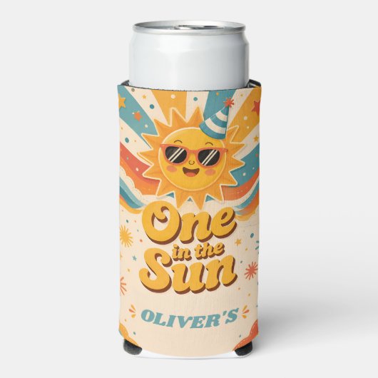 Eén in de zonneblikkoeler seltzer blikjeskoeler (Seltzer Voorkant)