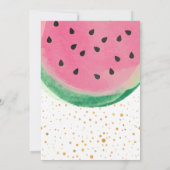 Eén in een 1-jarige uitnodiging voor een meisje ui (Achterkant)