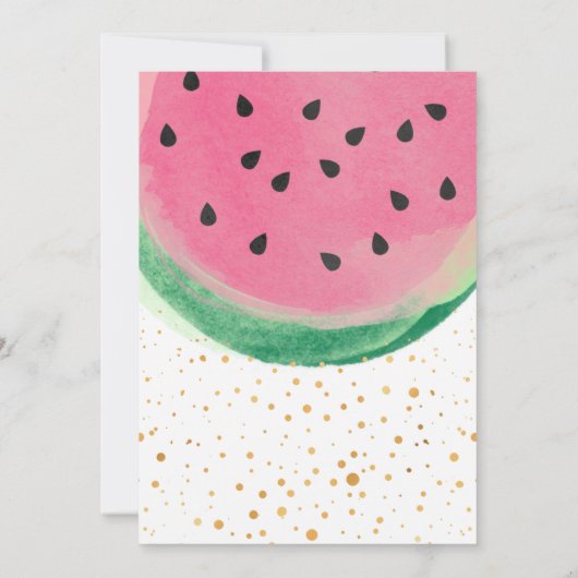 Eén in een 1-jarige uitnodiging voor een meisje ui (Achterkant)