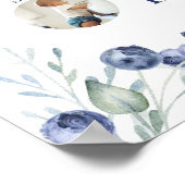 Een in een bos eerste verjaardag collage teken poster (Hoek)