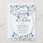 Een in een bos eerste verjaardag uitnodiging (Voorkant)