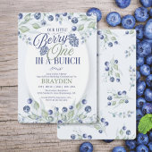 Een in een bos eerste verjaardag uitnodiging