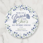 Een in een bosbes eerste verjaardag gunst Labels (Voorkant)